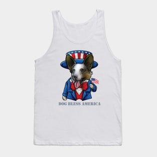 Cardigan Welsh Corgi Dog Bless America Tank Top